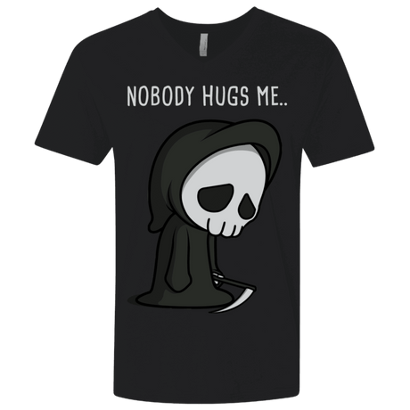 T-Shirts Black / X-Small Nobody Hugs Me Men's Premium V-Neck
