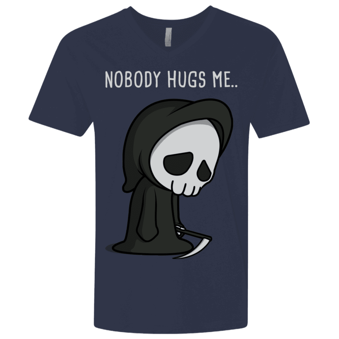 T-Shirts Midnight Navy / X-Small Nobody Hugs Me Men's Premium V-Neck