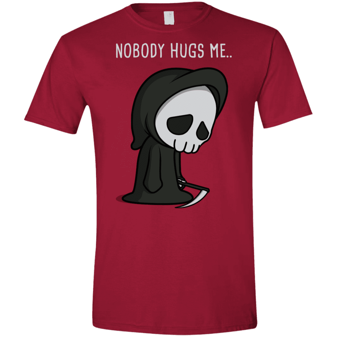 T-Shirts Cardinal Red / S Nobody Hugs Me Men's Semi-Fitted Softstyle