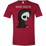 T-Shirts Cardinal Red / S Nobody Hugs Me Men's Semi-Fitted Softstyle