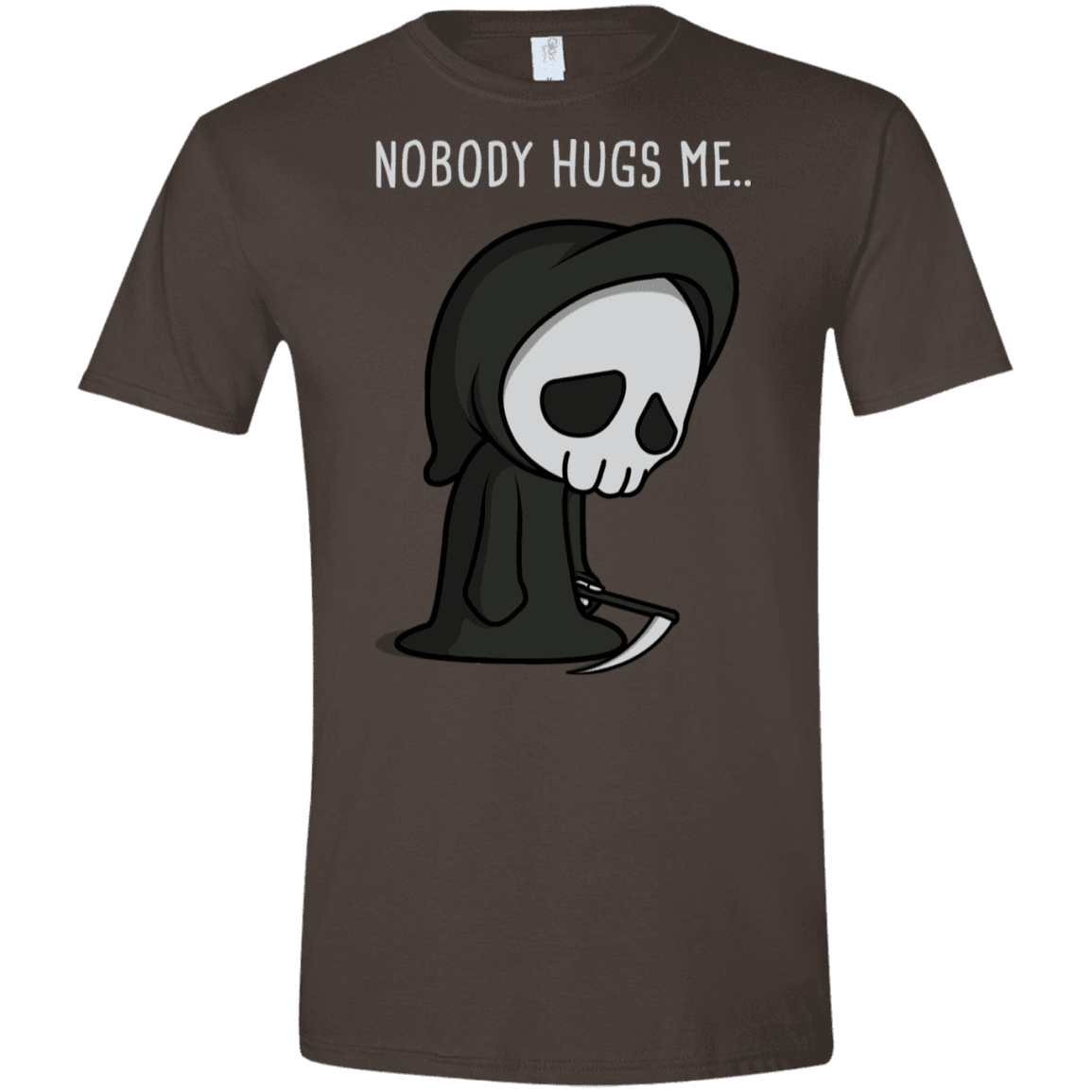 T-Shirts Dark Chocolate / S Nobody Hugs Me Men's Semi-Fitted Softstyle