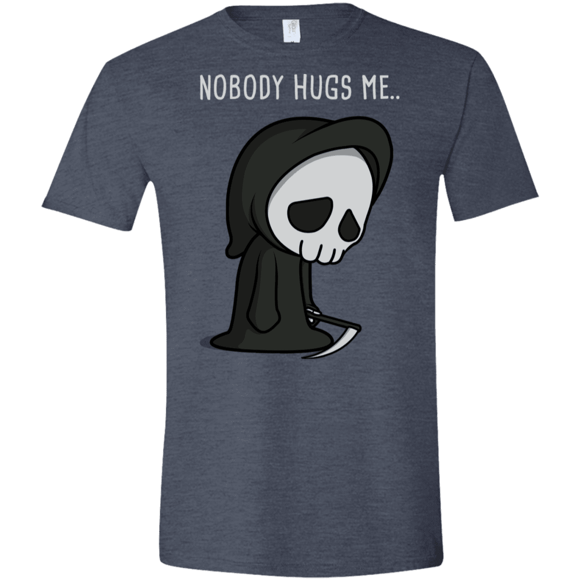 T-Shirts Heather Navy / S Nobody Hugs Me Men's Semi-Fitted Softstyle