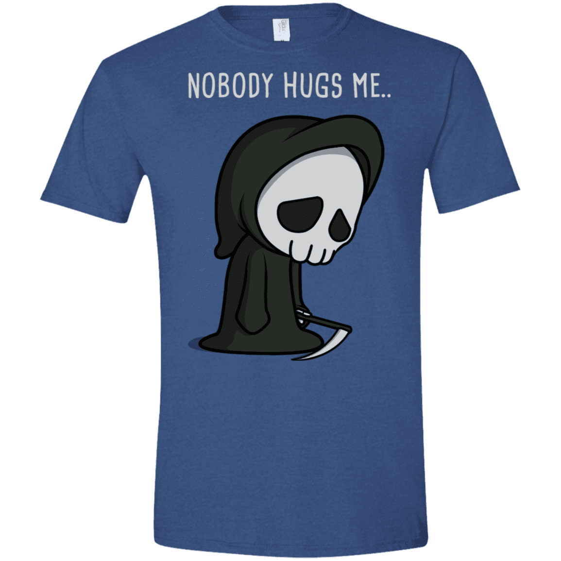 T-Shirts Heather Royal / X-Small Nobody Hugs Me Men's Semi-Fitted Softstyle