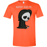 T-Shirts Orange / S Nobody Hugs Me Men's Semi-Fitted Softstyle