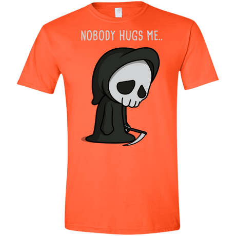 T-Shirts Orange / S Nobody Hugs Me Men's Semi-Fitted Softstyle