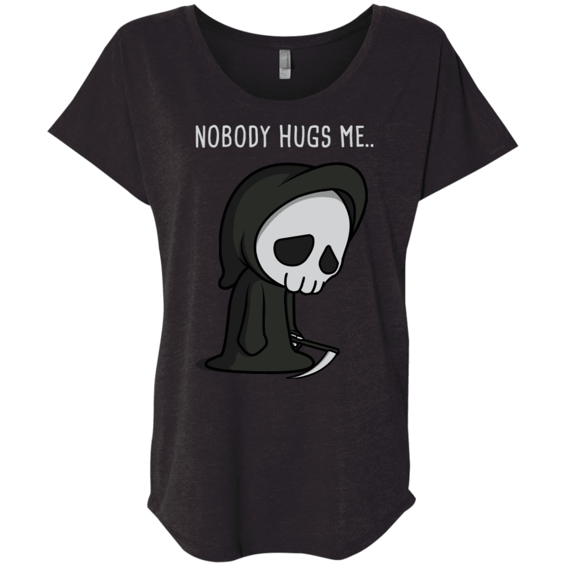 T-Shirts Vintage Black / X-Small Nobody Hugs Me Triblend Dolman Sleeve