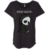 T-Shirts Vintage Black / X-Small Nobody Hugs Me Triblend Dolman Sleeve