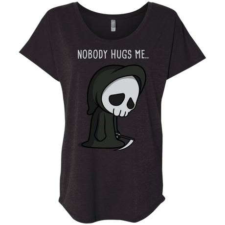 T-Shirts Vintage Black / X-Small Nobody Hugs Me Triblend Dolman Sleeve