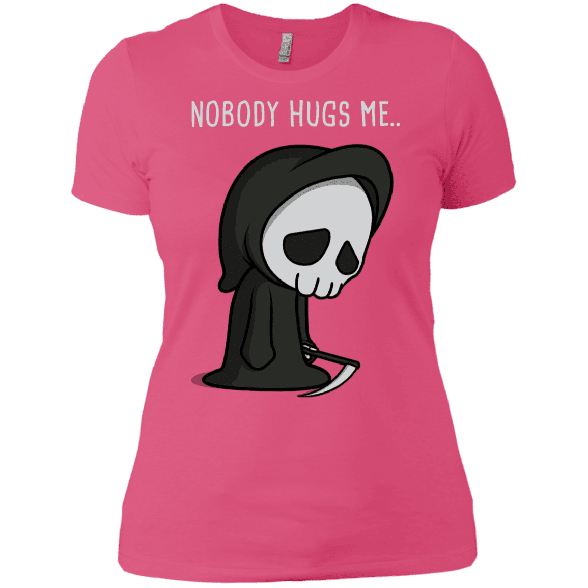 T-Shirts Hot Pink / X-Small Nobody Hugs Me Women's Premium T-Shirt