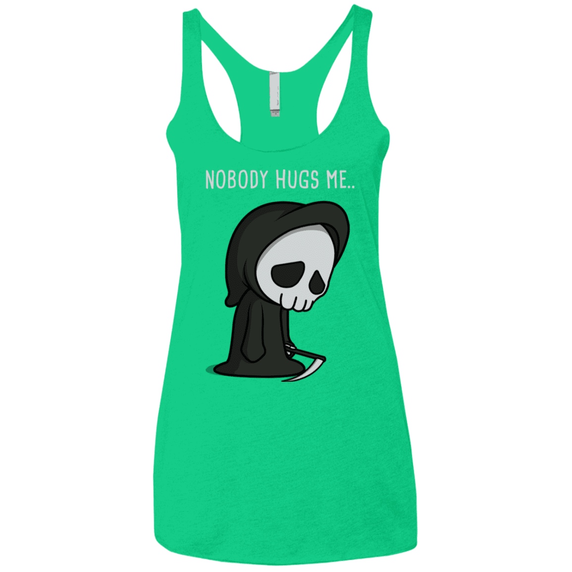 T-Shirts Envy / X-Small Nobody Hugs Me Women's Triblend Racerback Tank