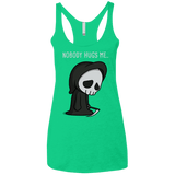 T-Shirts Envy / X-Small Nobody Hugs Me Women's Triblend Racerback Tank