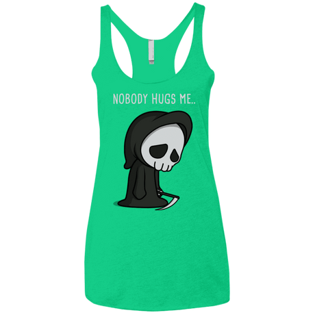 T-Shirts Envy / X-Small Nobody Hugs Me Women's Triblend Racerback Tank