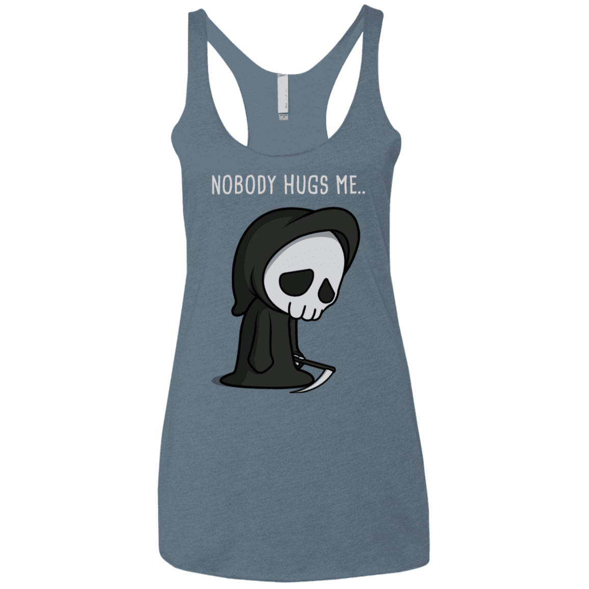 T-Shirts Indigo / X-Small Nobody Hugs Me Women's Triblend Racerback Tank