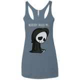 T-Shirts Indigo / X-Small Nobody Hugs Me Women's Triblend Racerback Tank