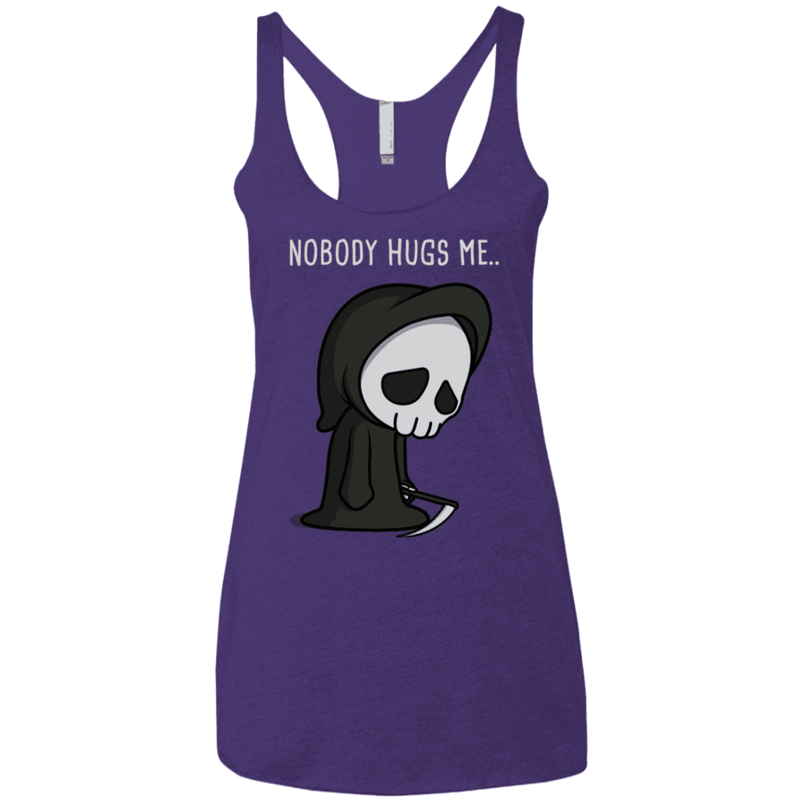 T-Shirts Purple Rush / X-Small Nobody Hugs Me Women's Triblend Racerback Tank