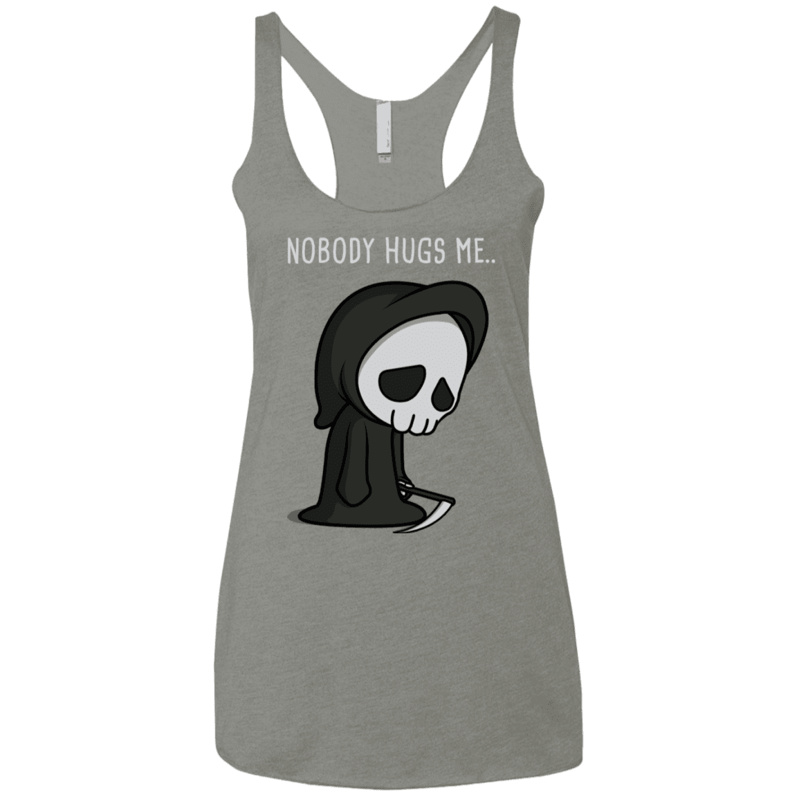 T-Shirts Venetian Grey / X-Small Nobody Hugs Me Women's Triblend Racerback Tank