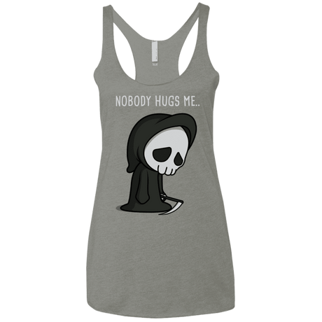 T-Shirts Venetian Grey / X-Small Nobody Hugs Me Women's Triblend Racerback Tank