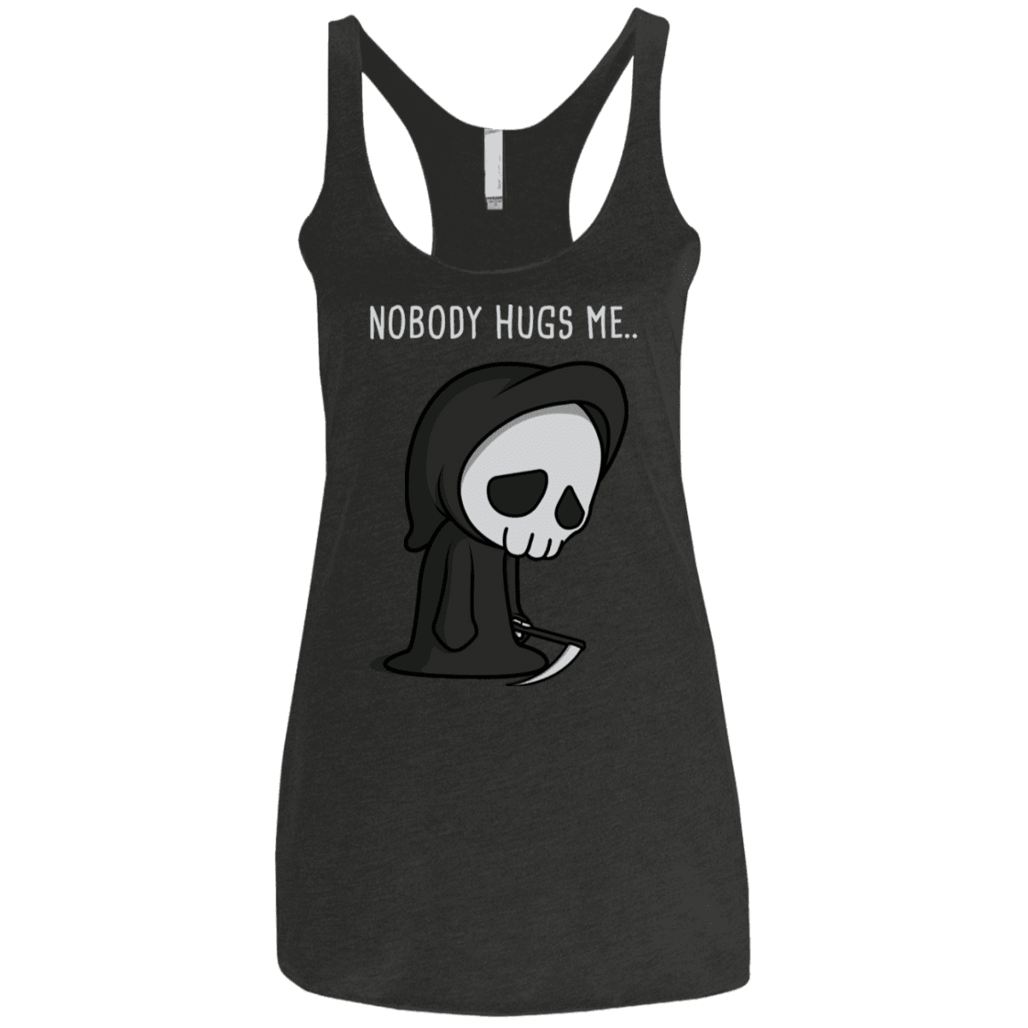 T-Shirts Vintage Black / X-Small Nobody Hugs Me Women's Triblend Racerback Tank