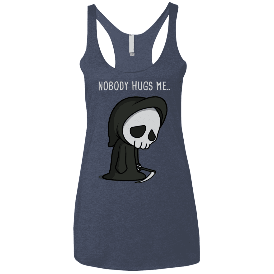 T-Shirts Vintage Navy / X-Small Nobody Hugs Me Women's Triblend Racerback Tank
