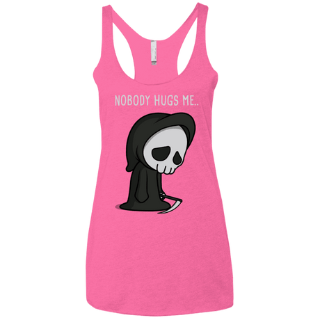 T-Shirts Vintage Pink / X-Small Nobody Hugs Me Women's Triblend Racerback Tank