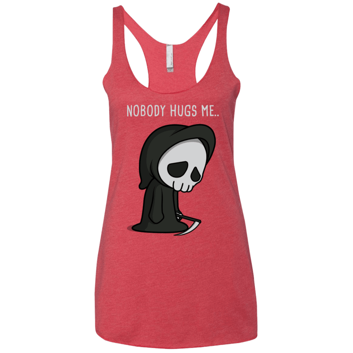 T-Shirts Vintage Red / X-Small Nobody Hugs Me Women's Triblend Racerback Tank