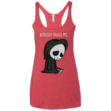 T-Shirts Vintage Red / X-Small Nobody Hugs Me Women's Triblend Racerback Tank
