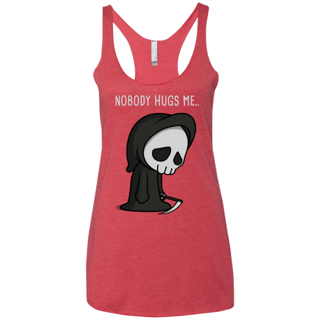 T-Shirts Vintage Red / X-Small Nobody Hugs Me Women's Triblend Racerback Tank