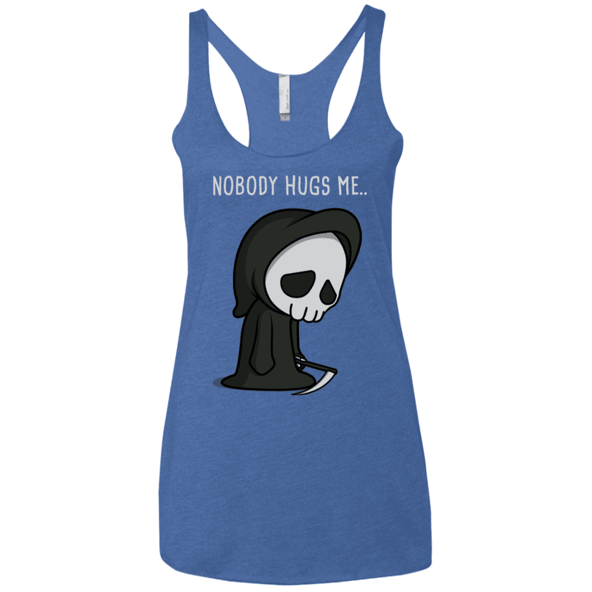 T-Shirts Vintage Royal / X-Small Nobody Hugs Me Women's Triblend Racerback Tank