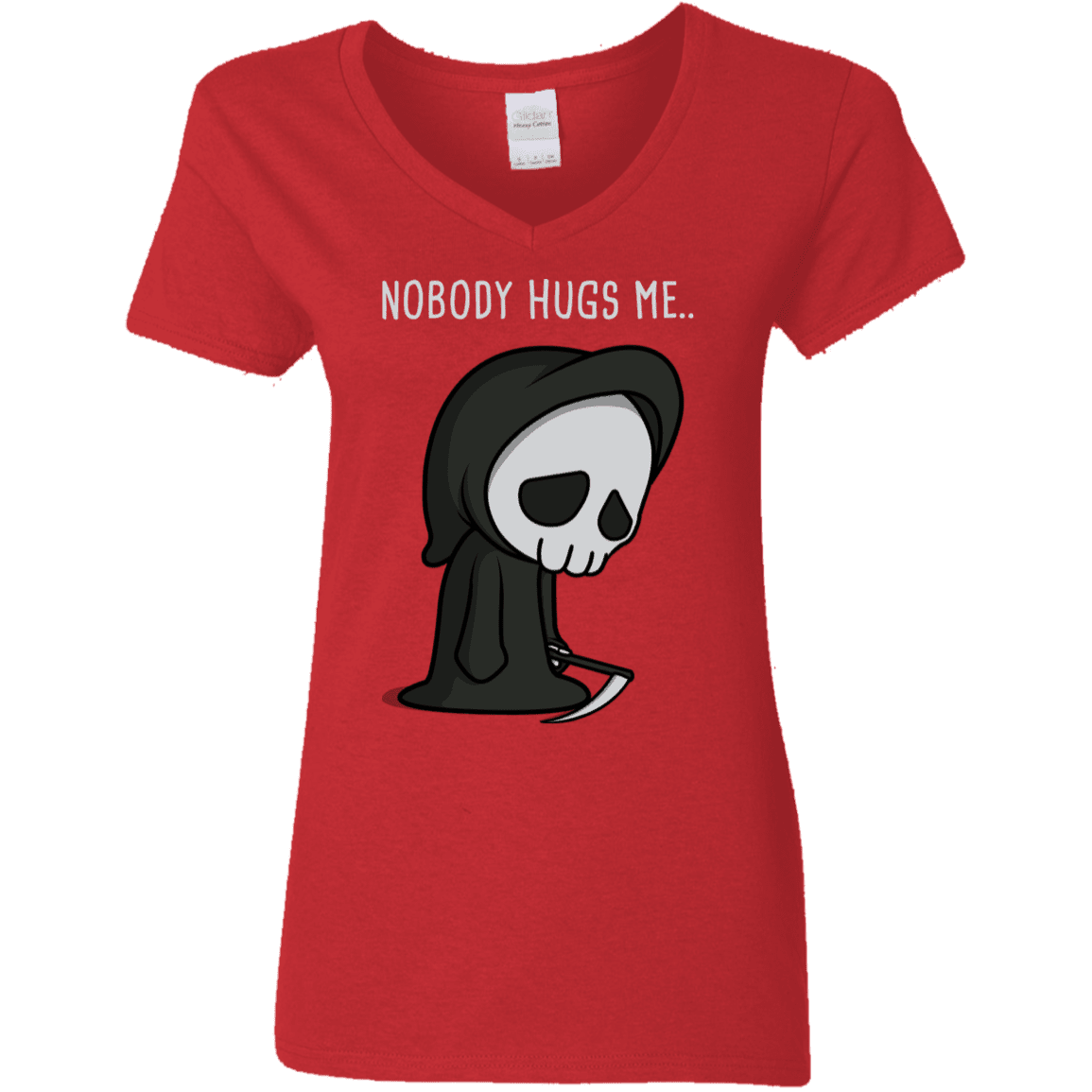 T-Shirts Red / S Nobody Hugs Me Women's V-Neck T-Shirt