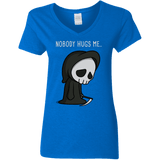 T-Shirts Royal / S Nobody Hugs Me Women's V-Neck T-Shirt