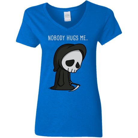 T-Shirts Royal / S Nobody Hugs Me Women's V-Neck T-Shirt