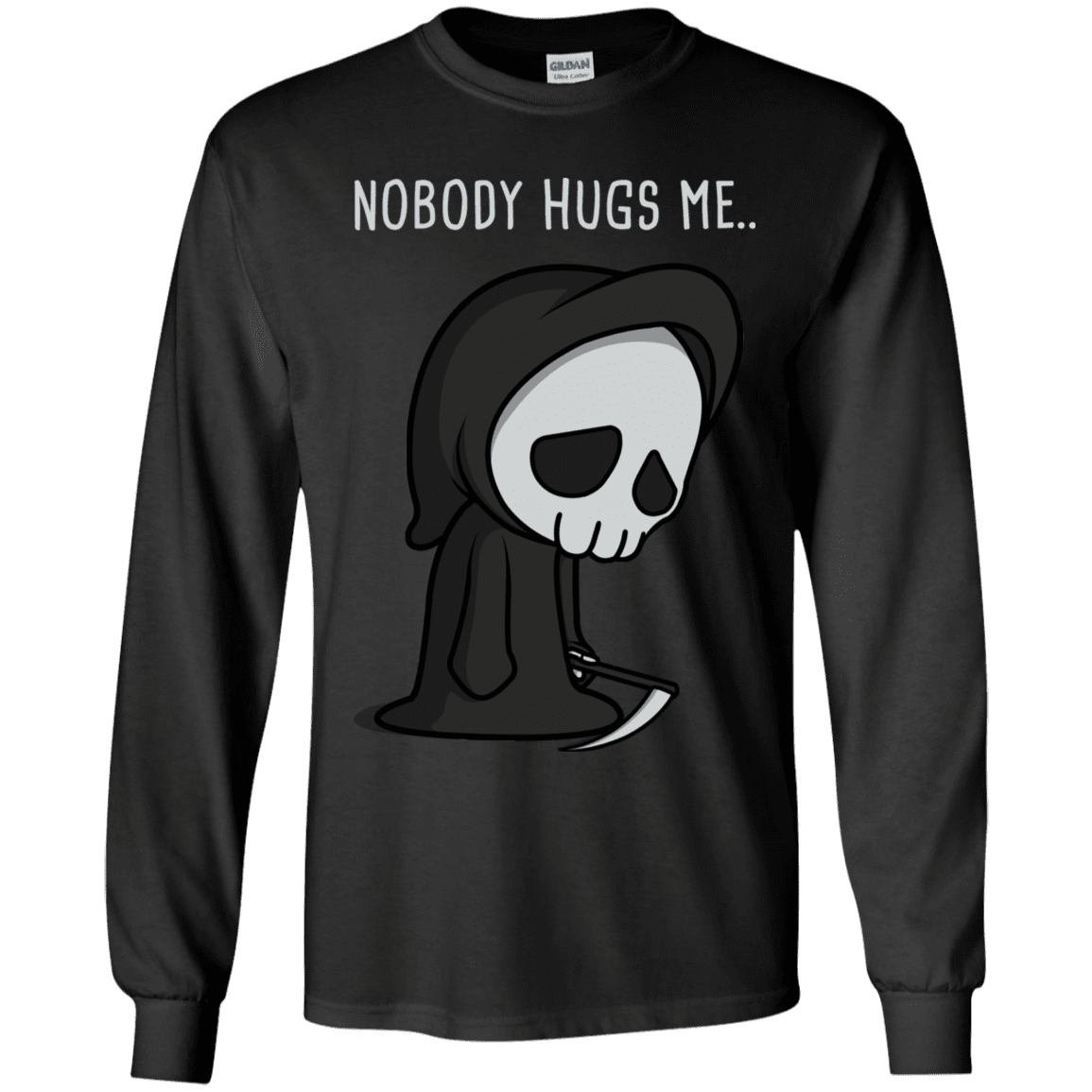 T-Shirts Black / YS Nobody Hugs Me Youth Long Sleeve T-Shirt