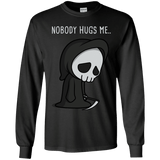 T-Shirts Black / YS Nobody Hugs Me Youth Long Sleeve T-Shirt