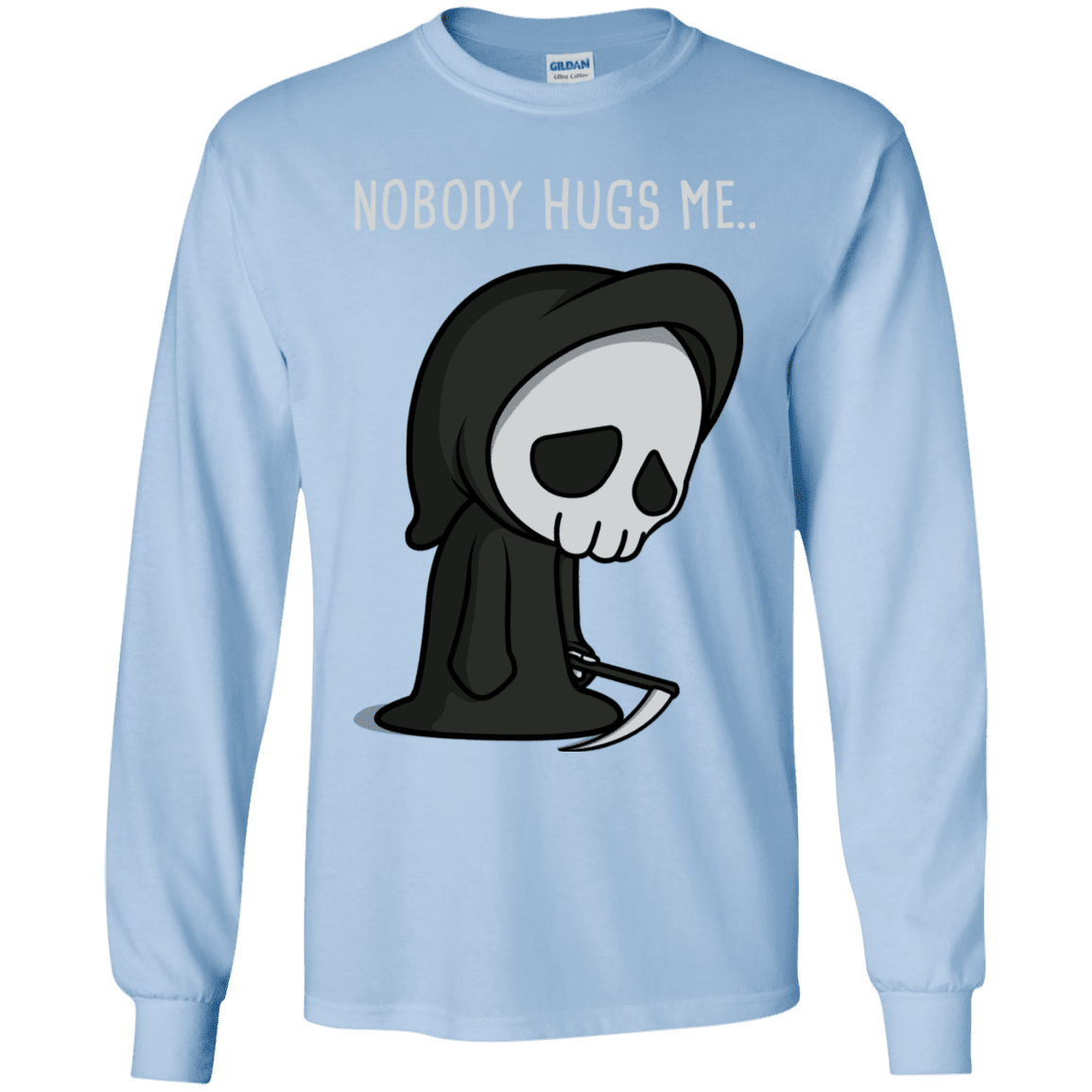 T-Shirts Light Blue / YS Nobody Hugs Me Youth Long Sleeve T-Shirt