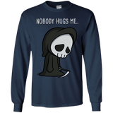 T-Shirts Navy / YS Nobody Hugs Me Youth Long Sleeve T-Shirt
