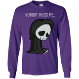 T-Shirts Purple / YS Nobody Hugs Me Youth Long Sleeve T-Shirt