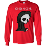 T-Shirts Red / YS Nobody Hugs Me Youth Long Sleeve T-Shirt