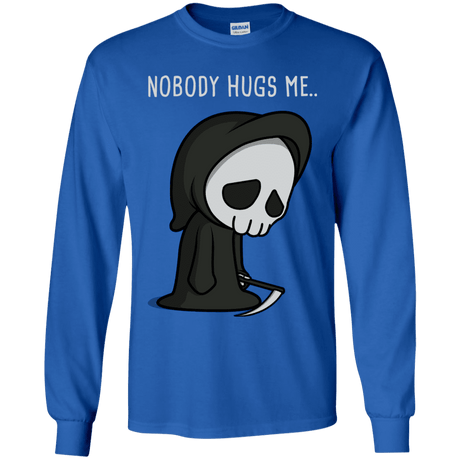 T-Shirts Royal / YS Nobody Hugs Me Youth Long Sleeve T-Shirt