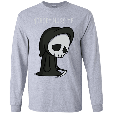 T-Shirts Sport Grey / YS Nobody Hugs Me Youth Long Sleeve T-Shirt