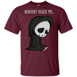 T-Shirts Maroon / YXS Nobody Hugs Me Youth T-Shirt