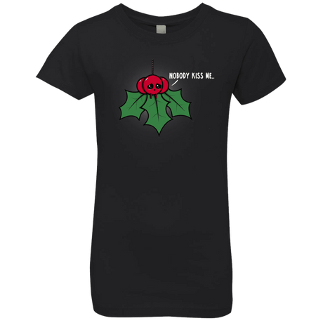 T-Shirts Black / YXS Nobody Kiss Me Girls Premium T-Shirt