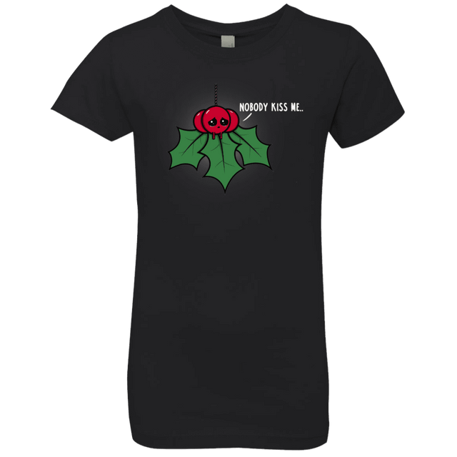 T-Shirts Black / YXS Nobody Kiss Me Girls Premium T-Shirt