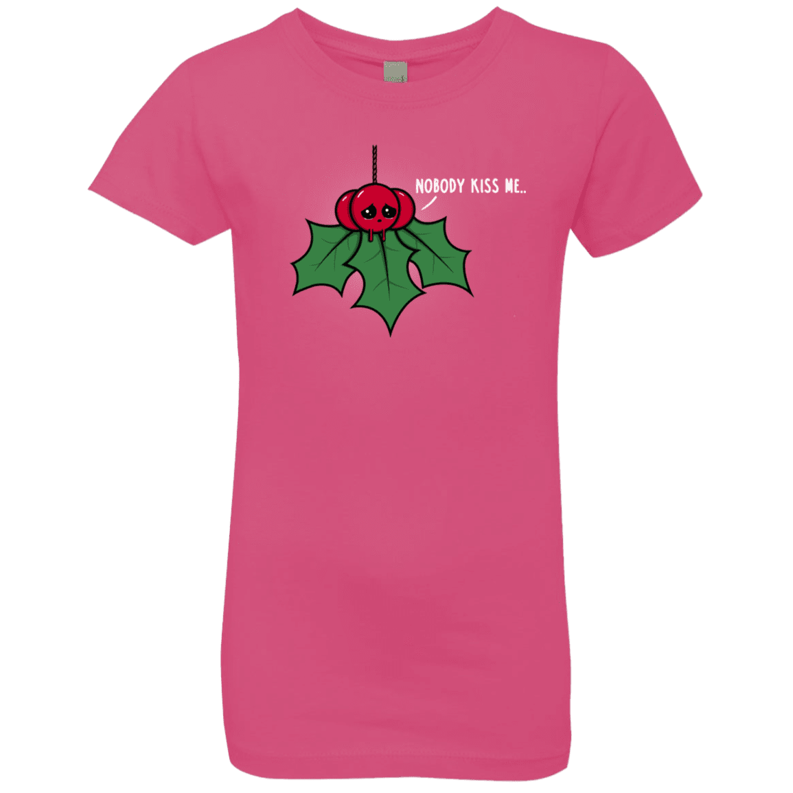 T-Shirts Hot Pink / YXS Nobody Kiss Me Girls Premium T-Shirt