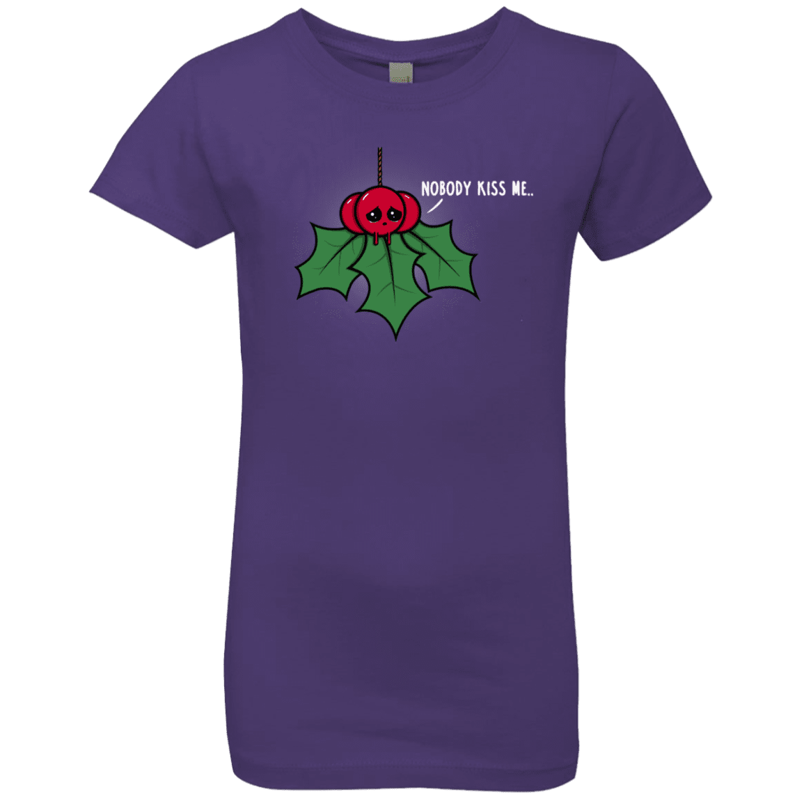 T-Shirts Purple Rush / YXS Nobody Kiss Me Girls Premium T-Shirt
