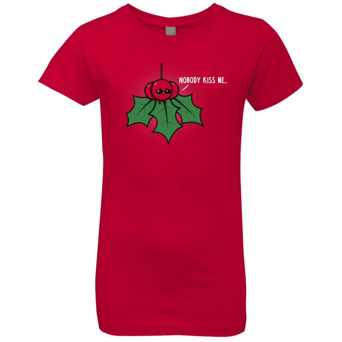 T-Shirts Red / YXS Nobody Kiss Me Girls Premium T-Shirt