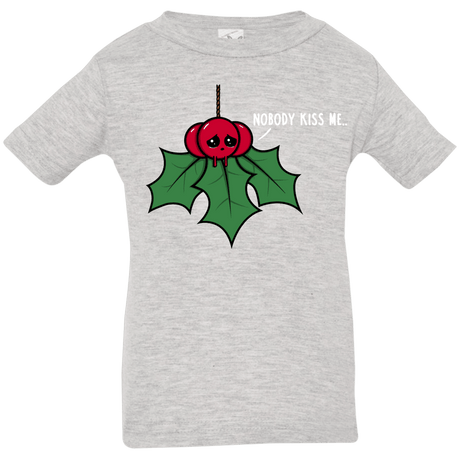 T-Shirts Heather Grey / 6 Months Nobody Kiss Me Infant Premium T-Shirt