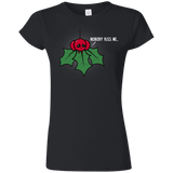 T-Shirts Black / S Nobody Kiss Me Junior Slimmer-Fit T-Shirt