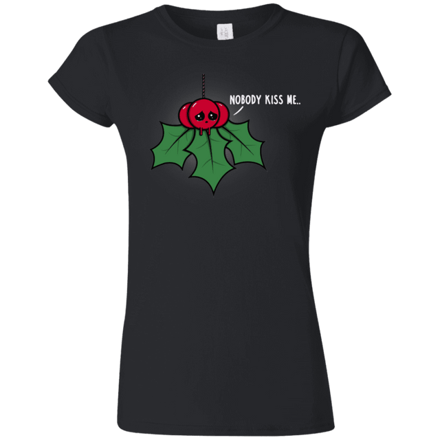 T-Shirts Black / S Nobody Kiss Me Junior Slimmer-Fit T-Shirt