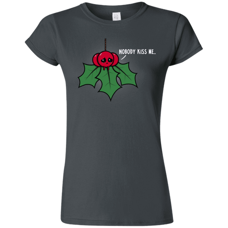 T-Shirts Charcoal / S Nobody Kiss Me Junior Slimmer-Fit T-Shirt