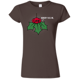 T-Shirts Dark Chocolate / S Nobody Kiss Me Junior Slimmer-Fit T-Shirt